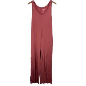 Brooklinen Adelphi Sleeveless Jumpsuit S Small Pink Coral Loungewear Collection
